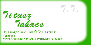 titusz takacs business card